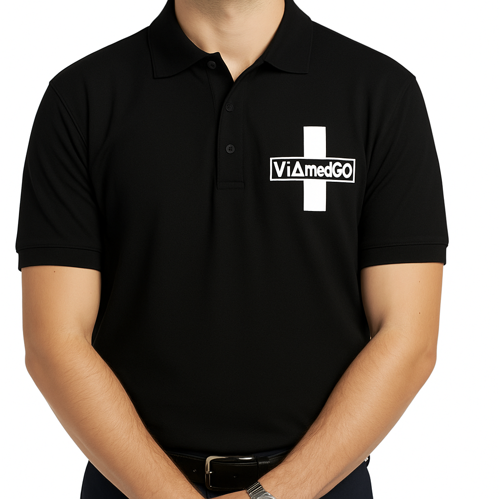 ViamedGO Poloshirt für Disponenten & Büro – Professionell & Bequem