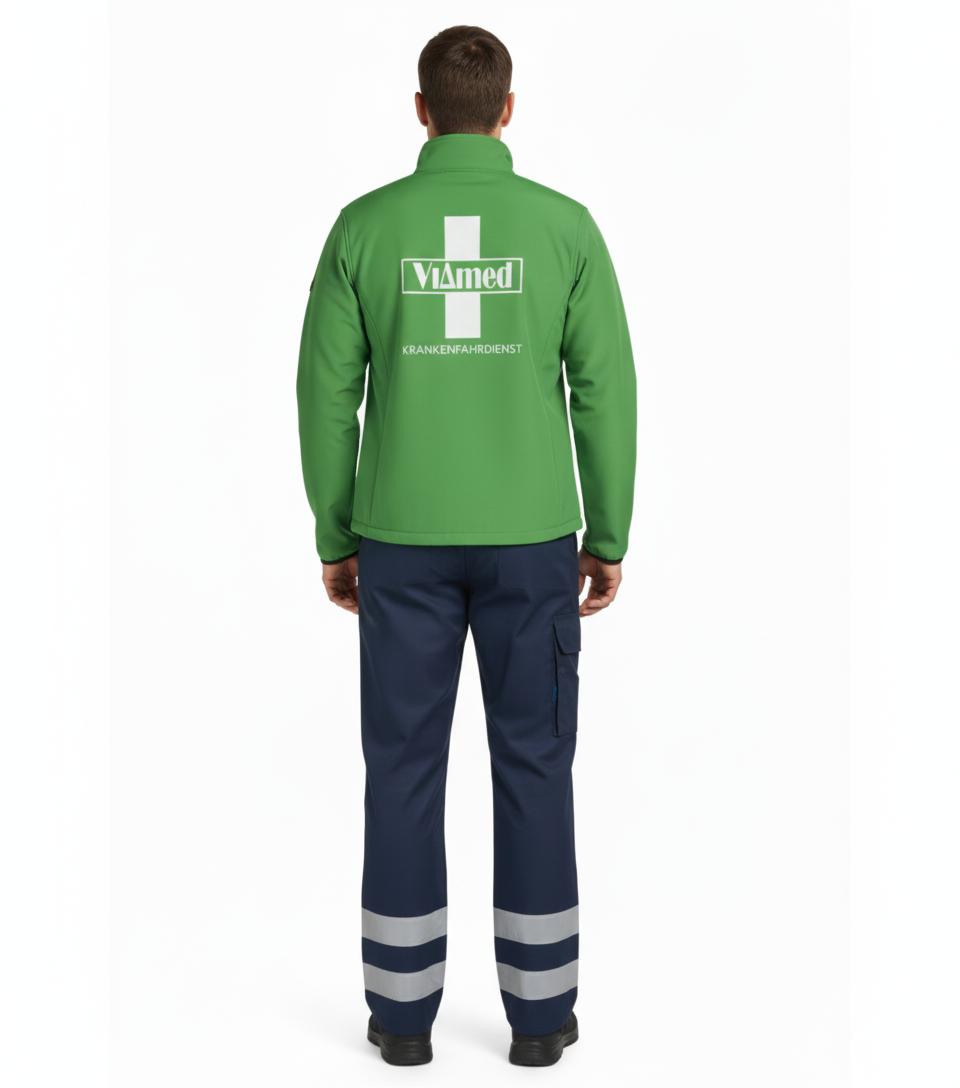 ViamedGO Fleece-Einsatzjacke mit Logo – Warm & Funktional