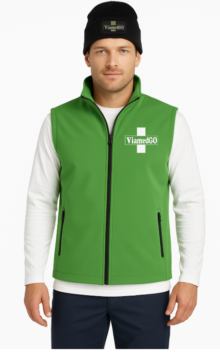ViamedGO Fleece-Einsatzweste mit Logo – Warm & Funktional