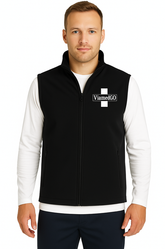 ViamedGO Fleece-Weste für Disponenten & Büro – Warm & Funktional mit Logo