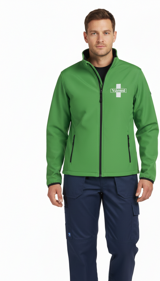 ViamedGO Fleece-Einsatzjacke mit Logo – Warm & Funktional